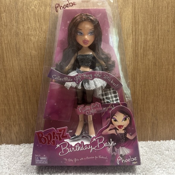 Bratz Other - Bratz Birthday Bash Phoebe Fashion Doll Gift Bag Sticker Outfit NRFB BNIB